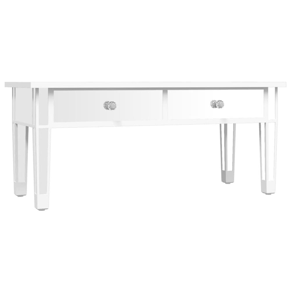 Vidaxl Zrkadlový konferenčný stolík 106x45x45 cm spracov. drevo a sklo